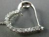 ESTATE .27CT DIAMOND 14K WHITE GOLD 3D SEMI ETERNITY HEART LOVE PENDANT W/ CHAIN