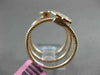 ESTATE WIDE .40CT DIAMOND 14KT ROSE GOLD 3D 3 CLOVER FLOWER FLEXIBLE LOVE RING