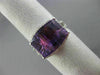 ESTATE 6.31CT DIAMOND & AMETHYST 14KT WHITE GOLD 3D OPEN HALO FILIGREE FUN RING