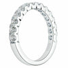 ESTATE .88CT DIAMOND 18K WHITE GOLD ROUND SEMI ETERNITY WEDDING ANNIVERSARY RING