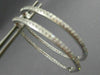 ESTATE 1.42CT ROUND DIAMOND 14KT WHITE GOLD 3D INSIDE OUT HOOP EARRINGS #18562