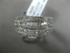 ESTATE WIDE 1.14CT DIAMOND 18KT WHITE GOLD 3D MULTI ROW SEMI ETERNITY LOVE RING