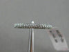 ESTATE .43CT DIAMOND 14K WHITE GOLD 3D 3 ROW PAVE SEMI ETERNITY ANNIVERSARY RING