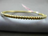 ESTATE .22CT DIAMOND 14K WHITE & YELLOW GOLD 3D PAVE ROPE DESIGN BANGLE BRACELET