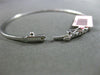 ESTATE .55CT DIAMOND 18KT WHITE GOLD 3D ETOILE CLASSIC 2mm BANGLE BRACELET