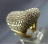 ESTATE MASSIVE 6.62CT DIAMOND 18KT ROSE GOLD 3D OVAL MULTI ROW PAVE FUN RING