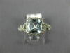 1.40CT DIAMOND & AAA AQUAMARINE 14KT WHITE GOLD HALO CUSHION CUT ENGAGEMENT RING