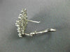 ESTATE LARGE 1.40CT DIAMOND 14K WHITE GOLD 3D GEOMETRIC CLIP ON EARRINGS #26549