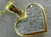 ESTATE .60CT DIAMOND 14KT YELLOW GOLD 3D INVISIBLE HEART FLOATING PENDANT #20340