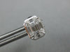 LARGE .67CT DIAMOND 18KT WHITE GOLD 3D MULTI SHAPE OCTAGON BEZEL STUD EARRINGS