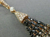 ESTATE LARGE 1.75CT CHOCOLATE FANCY DIAMOND 14K ROSE GOLD RAINDROP PENDANT CHAIN