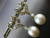 ESTATE LARGE 1.28CT DIAMOND & AAA SOUTH SEA PEARL 18KT WHITE GOLD HEART EARRINGS