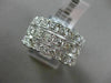 ESTATE WIDE 1.21CT DIAMOND 14KT WHITE GOLD 3 ROW FILIGREE MILGRAIN WEDDING RING
