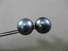 ESTATE AAA TAHITIAN GREY PEARL 14KT YELLOW GOLD 10mm FLORAL STUD EARRINGS #25130
