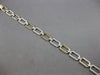 WIDE 1.21CT DIAMOND 14KT 2 TONE GOLD 3D CLASSIC RECTANGULAR LINK TENNIS BRACELET