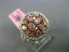ESTATE 2.36CT PINK & WHITE DIAMOND 18KT 2 TONE GOLD 3D MULTI SHAPE FILIGREE RING