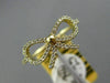 ESTATE WIDE .25CT ROUND DIAMOND 14KT YELLOW GOLD 3D OPEN BOWTIE FUN LOVE RING