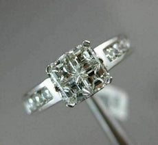 ESTATE 1.75CT ROUND & ASHER DIAMOND 14KT WHITE GOLD 3D INVISIBLE ENGAGEMENT RING