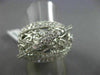 ESTATE 2.05CT DIAMOND 18KT WHITE GOLD 3D MULTI ROW CRISS CROSS FILIGREE FUN RING