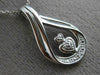 ESTATE .02CT DIAMOND 14KT WHITE GOLD DOUBLE HEART INFINITY LOVE FLOATING PENDANT