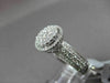 ESTATE 1.15CT DIAMOND 18KT WHITE GOLD 3D HALO CLUSTER PROMISE ENGAGEMENT RING