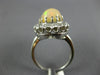 ANTIQUE LARGE 2.75CT DIAMOND & AAA OPAL 14KT WHITE GOLD 3D PEAR SHAPE RING #1049