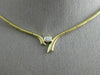 ESTATE .40CT DIAMOND 14KT GOLD 3D SOLITAIRE FANCY LOVE EMBRACE NECKLACE #14981