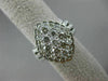 ESTATE LARGE 2CT DIAMOND 14K WHITE GOLD CLUSTER OPEN HALO FILIGREE COCKTAIL RING