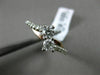 ESTATE .60CT DIAMOND 14KT WHITE GOLD 3D 2 STONE CRISS CROSS COMPANION LOVE RING