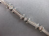 .75CT DIAMOND 14KT WHITE GOLD ROUND ETOILE FILIGREE SQUARE FUN TENNIS BRACELET