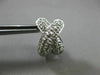 ESTATE .90CT DIAMOND 14KT WHITE GOLD 3D CRISS CROSS X LOVE HUGGIE EARRINGS