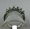 ESTATE .75CT DIAMOND 14K WHITE GOLD 3D FIVE STONE LOVE WEDDING ANNIVERSARY RING