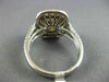 LARGE 5.20CT WHITE & FANCY YELLOW CUSHION DIAMOND 14K WHITE GOLD ENGAGEMENT RING