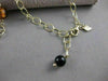 ESTATE DESIGNER 14K Y GOLD LARGE MURANO GLASS HANGING LARIAT NECKLACE 20" #2693
