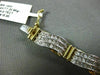 ESTATE WIDE 3.75CT DIAMOND 14KT TWO TONE GOLD 3D MULTI ROW WAVE TENNIS BRACELET