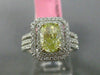 ESTATE LARGE GIA 2.03CT DIAMOND 18KT TWO TONE GOLD OCTAGON HALO ENGAGEMENT RING