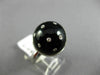 ESTATE .57CT DIAMOND & ONYX 14K WHITE GOLD 3D DOME MOON STAR ROMANTIC LOVE RING