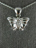 ESTATE 14KT WHITE GOLD 3D HANDCRAFTED CLASSIC BUTTERFLY FLOATING PENDANT #25153