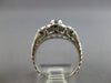 ANTIQUE LARGE .85CT DIAMOND 14KT WHITE GOLD 3D FILIGREE FLORAL FUN RING #28141