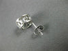 ESTATE .12CT DIAMOND 14KT WHITE GOLD 3D CLUSTER DANCING DIAMOND STUD EARRINGS