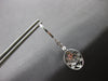 .45CT DIAMOND 14KT WHITE GOLD 3D OVAL FILIGREE LEVERBACK HANGING EARRINGS #27902
