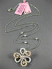 ESTATE 1.18CT WHITE & PINK DIAMOND 18KT WHITE & ROSE GOLD 3D FLOWER PENDANT