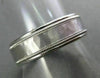ESTATE WIDE 14KT WHITE GOLD HAMMER MATT & SHINY LOOK MENS WEDDING RING  #17951