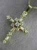 ESTATE LARGE 1.0CT ROUND & BAGUETTE DIAMOND 14KT YELLOW GOLD 3D PENDANT #20837