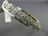 ESTATE .20CT DIAMOND 14K WHITE GOLD CLASSIC MULTI CLUSTER FLOWER BANGLE BRACELET