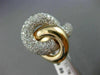 ESTATE EXTRA LARGE 2.07CT DIAMOND 14K WHITE & ROSE GOLD MULTI ROW LOVE KNOT RING