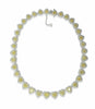 LARGE 22.54CT WHITE & FANCY YELLOW DIAMOND 18K 2 TONE GOLD HEART TENNIS NECKLACE
