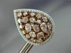 6.01CT WHITE & FANCY PINK DIAMOND 18K WHITE & ROSE GOLD 3D CLUSTER PEAR EARRINGS
