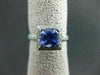 ESTATE 2.58CT DIAMOND & AAA LIGHT SAPPHIRE 18KT WHITE GOLD ENGAGEMENT RING