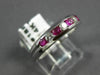 ESTATE .35CT DIAMOND & AAA RUBY 14KT WHITE GOLD WEDDING ANNIVERSARY RING #18896
